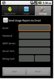 Bandwidth Monitor - Settings